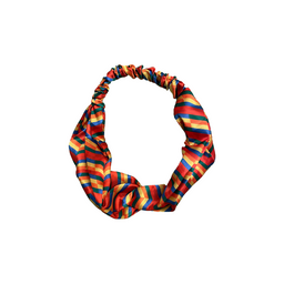 Vibrant African Samburu print twist headband, colorful African inspired hair accessory.