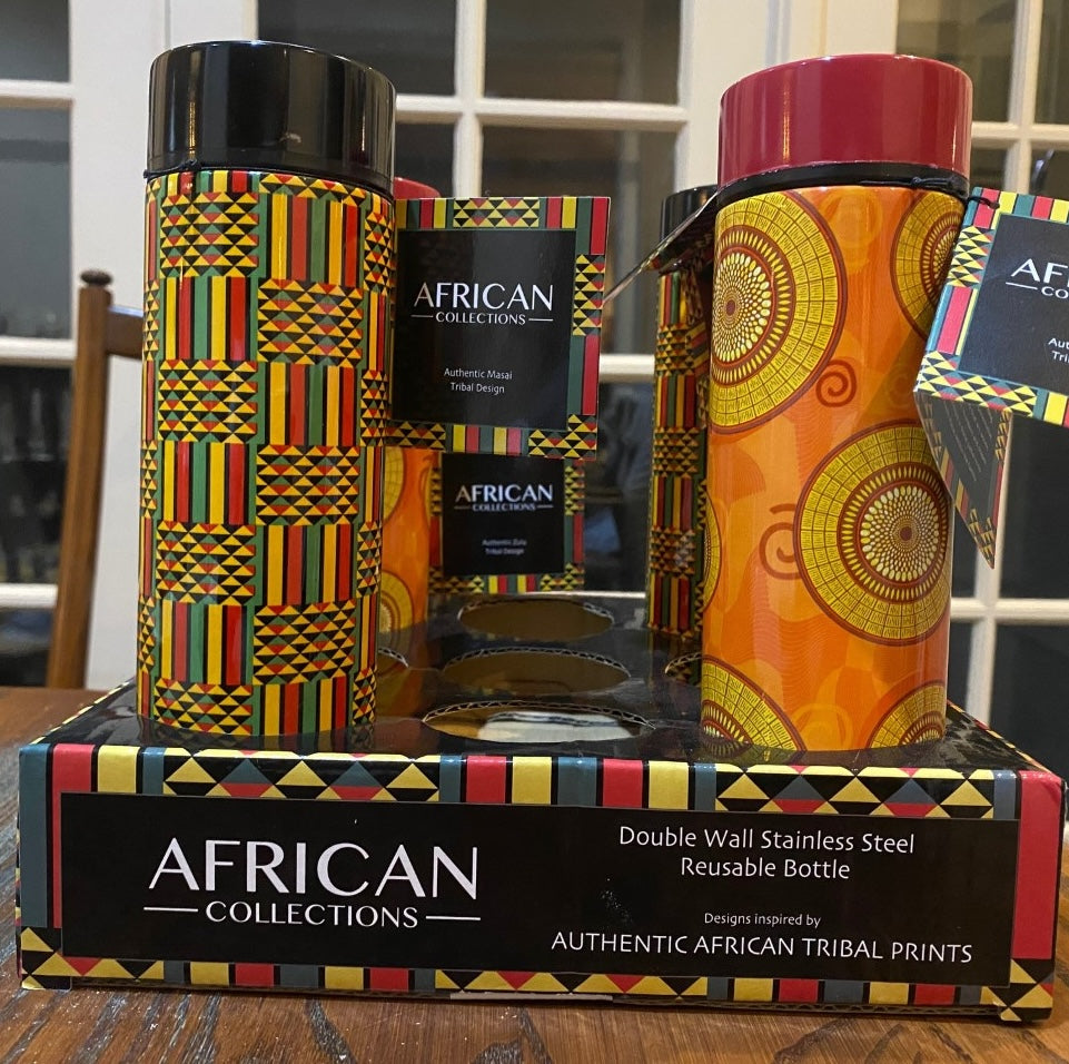 Zulu Beadwork Design Insulated Stainless Steel Water Bottle